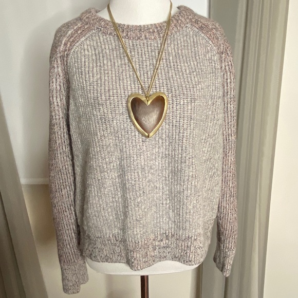 Rag & Bone Addison Chunky Wool Ribbed Gray Sweater - Picture 2 of 8